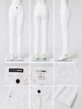 Super High Waist Denim Skinnies - White